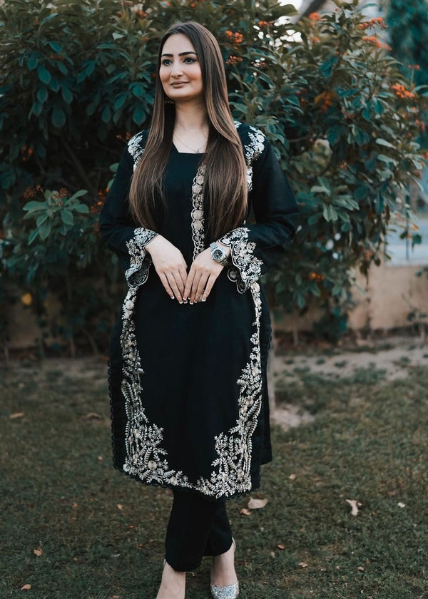 Black Eyed Embroidered - 2 Pieces - Chaudhary Arts