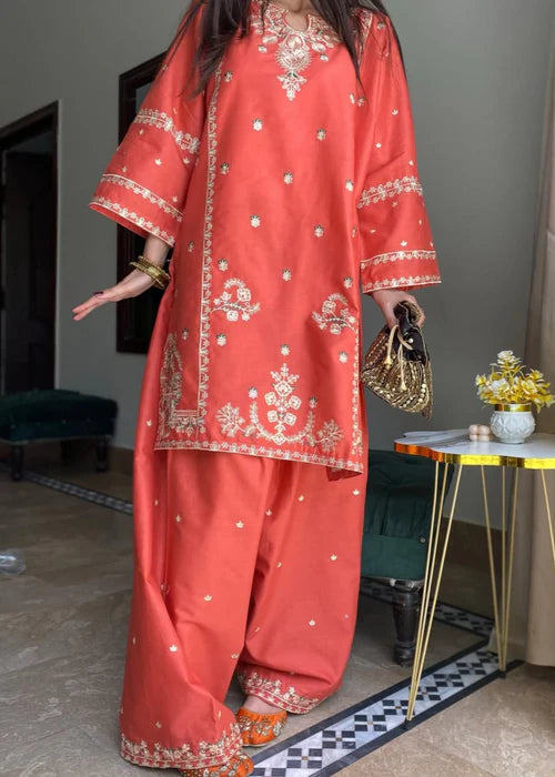 JANNAT LAWN FARSHI 2PC - Tehzeeb Libas