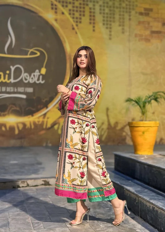 GUL BAHAAR DIGITAL CORD SET - Tehzeeb Libas