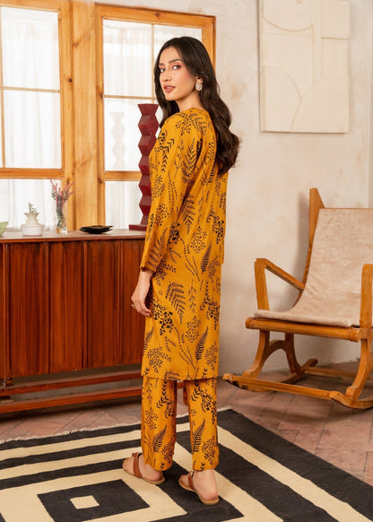 Leave printed mustard - 2pcs - Chaudhary Arts