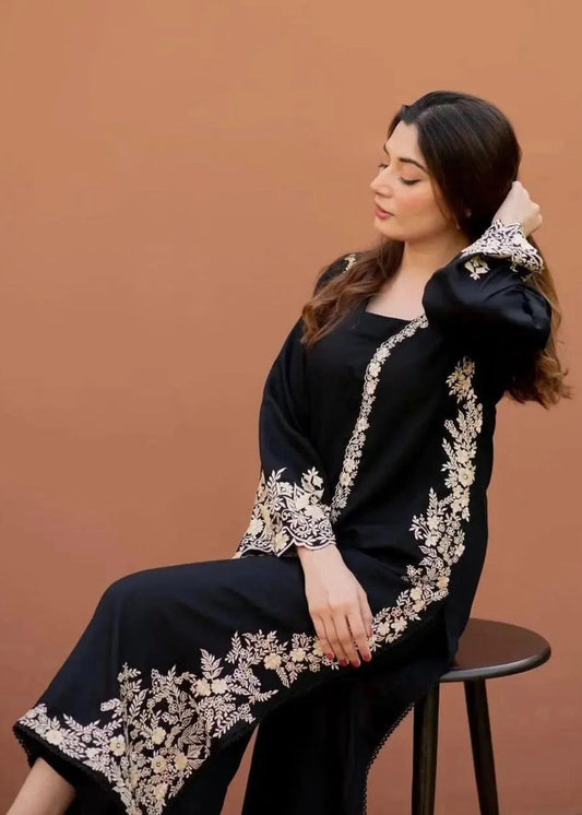 Black Eyed Embroidered - 2 Pieces - Chaudhary Arts
