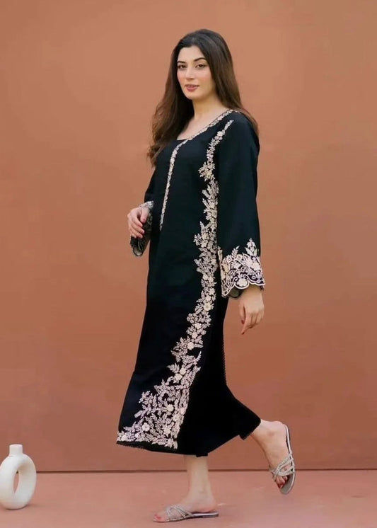 Black Eyed Embroidered - 2 Pieces - Chaudhary Arts