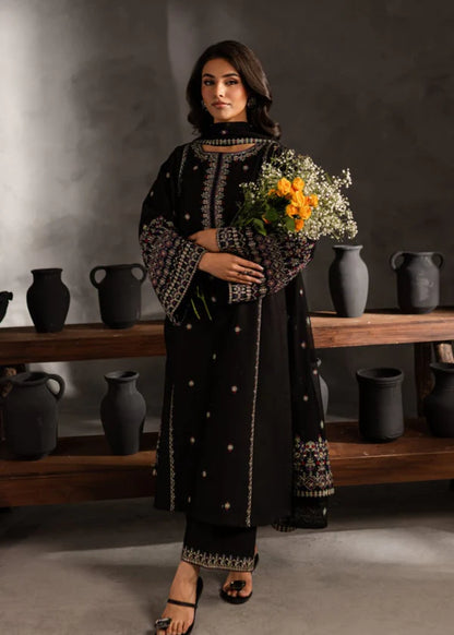 Black Orchid lawn embroidery 3 piece suit - Shehroz Fashion