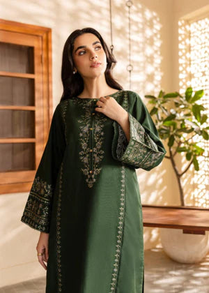 OLIVE BLOOM LAWN EMBROIDERY 2 PIECE SUIT - Shehroz Fashion