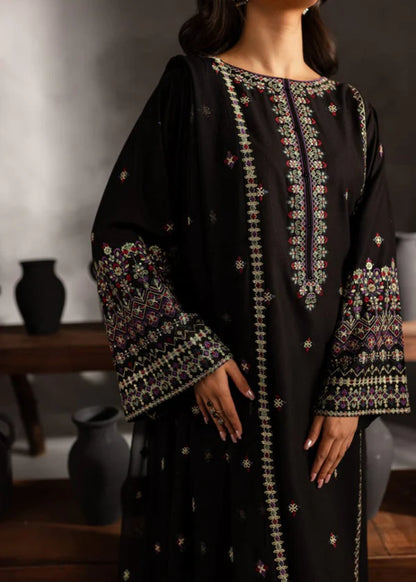 Black Orchid lawn embroidery 3 piece suit - Shehroz Fashion
