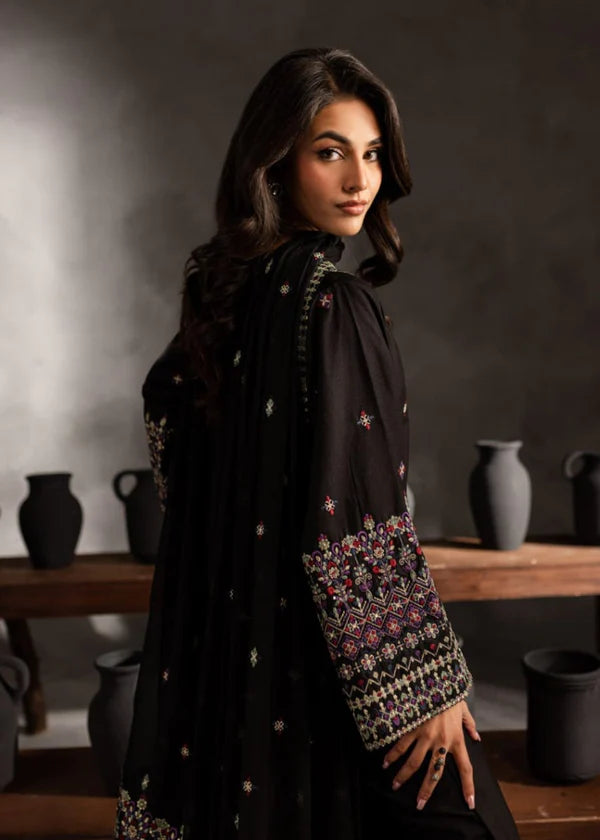 Black Orchid lawn embroidery 3 piece suit - Shehroz Fashion