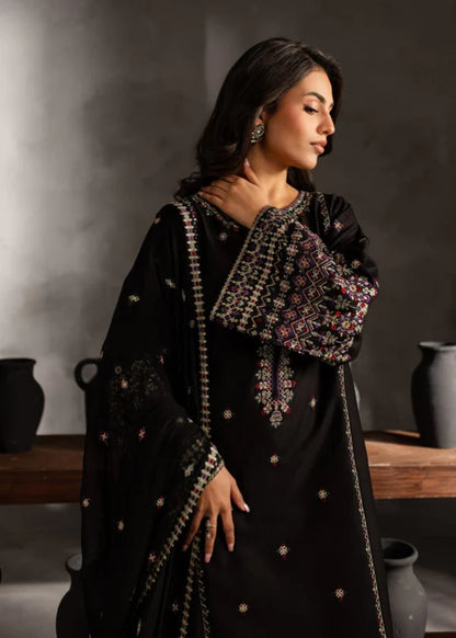 Black Orchid lawn embroidery 3 piece suit - Shehroz Fashion
