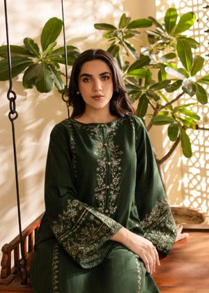 OLIVE BLOOM LAWN EMBROIDERY 2 PIECE SUIT - Shehroz Fashion