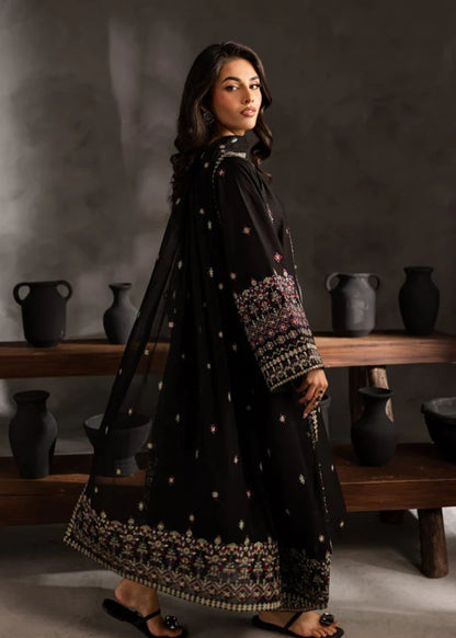 Black Orchid lawn embroidery 3 piece suit - Shehroz Fashion