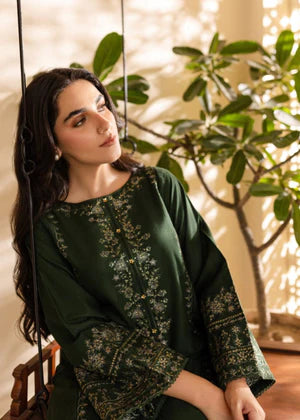 OLIVE BLOOM LAWN EMBROIDERY 2 PIECE SUIT - Shehroz Fashion