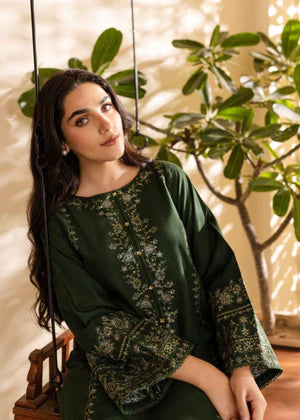 OLIVE BLOOM LAWN EMBROIDERY 2 PIECE SUIT - Shehroz Fashion